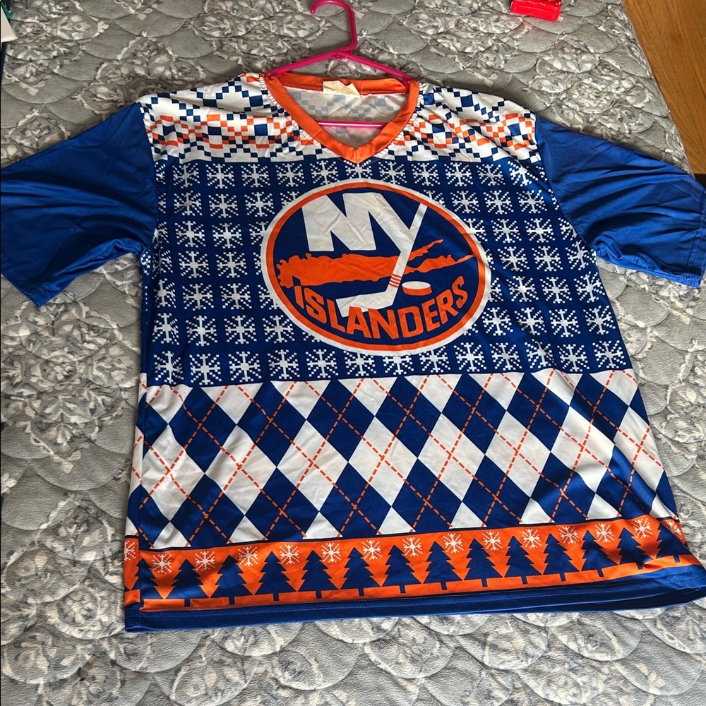 NY Islanders Blue and Orange Hockey Jersey